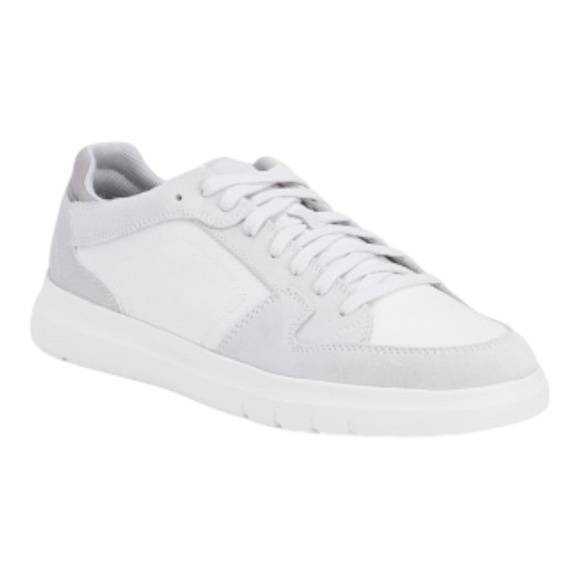 GEOX Men's Suede U Merediano Sport Casual Shoes WhiteGray Size Various